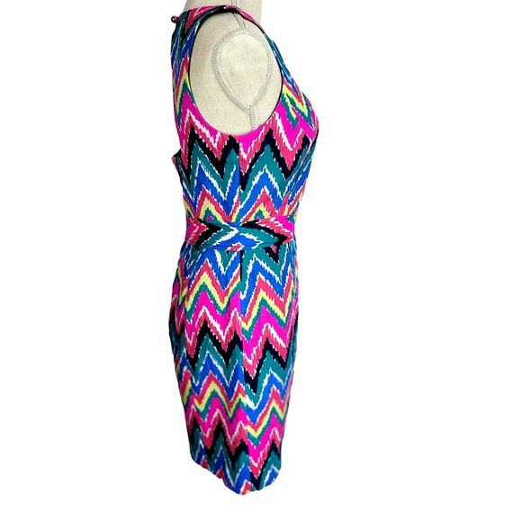 Lilly Pulitzer Size 4 Chevron Sherlynn Hearts A Flutter dress Sleeveless #699 - Picture 6 of 11